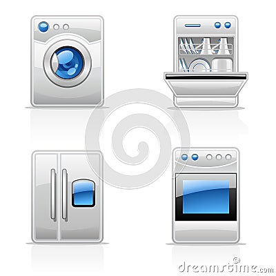 Kitchen appliances Vector Illustration