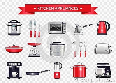 Kitchen Appliances Set Vector Illustration