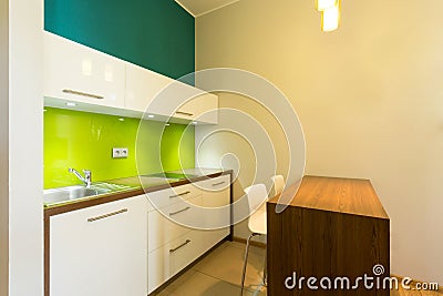 Kitchen area in a flat Stock Photo