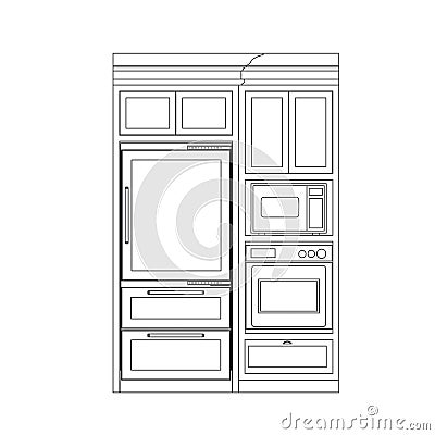 Kitchen cabinet Vector Illustration