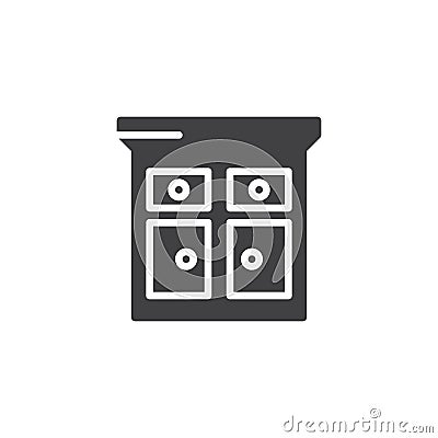 Kitchen Cabinet vector icon Vector Illustration