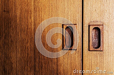 Kitchen Cabinet Window Knob Stock Photo