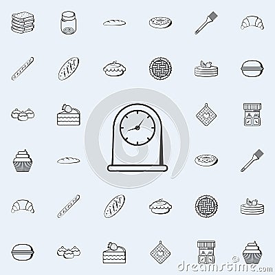 kitchen clock icon. Bakery shop icons universal set for web and mobile Stock Photo