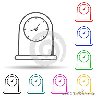 kitchen clock multi color style icon. Simple thin line, outline of bakery shop icons for ui and ux, website or mobile Stock Photo