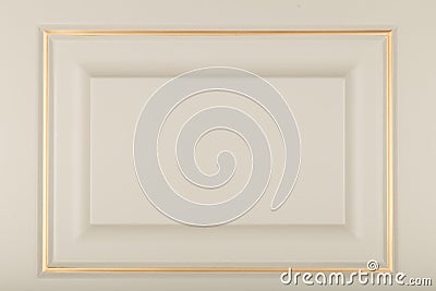Kitchen, curved radial facade of furniture, front view. Kitchen facade isolated on white background. Stock Photo