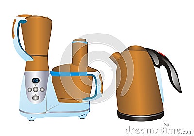 Kitchen electric stuff Vector Illustration