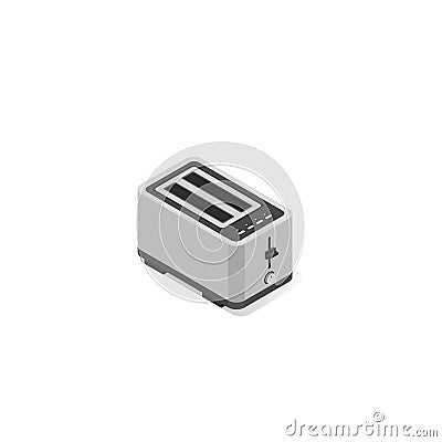 Kitchen electric toaster. Vector isometric illustration Vector Illustration