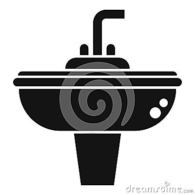 Kitchen faucet icon simple vector. Service drain Vector Illustration