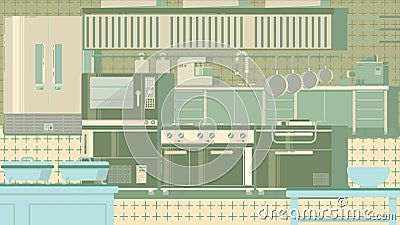 Kitchen flat illustration Vector Illustration