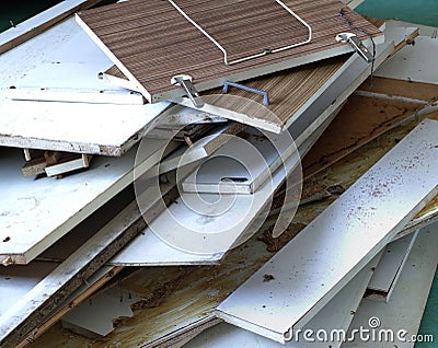 Kitchen furniture dismantle Stock Photo