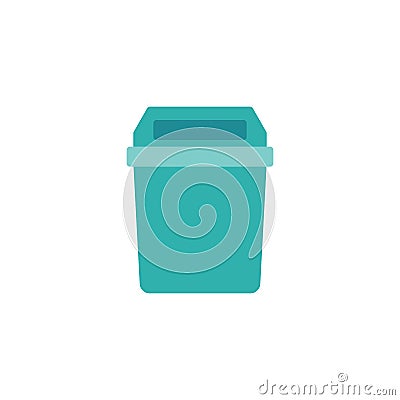 Kitchen garbage basket flat icon Vector Illustration