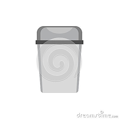 Kitchen garbage can icon, flat style Stock Photo