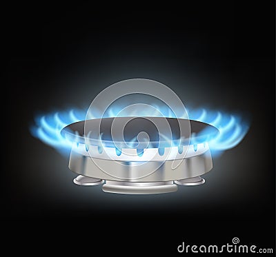 Kitchen gas burner Vector Illustration