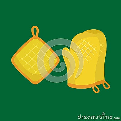 Kitchen glove isolated hot holder vector illustration Vector Illustration