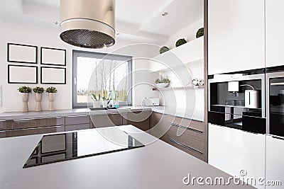 Kitchen with island Stock Photo