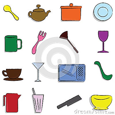 Kitchen items Vector Illustration