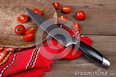 Kitchen knife close up Stock Photo