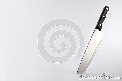 Kitchen knife with copy space Stock Photo