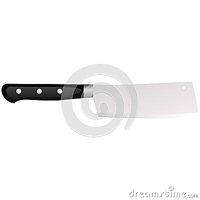 Kitchen knife on a white background Cartoon Illustration