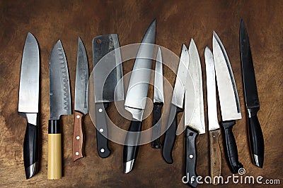 Kitchen knives Stock Photo