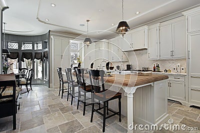 Kitchen in luxury home Stock Photo