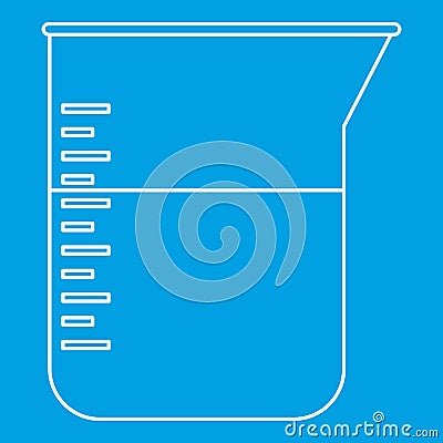 Kitchen measuring cup icon, outline style Vector Illustration