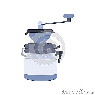 kitchen mill coffee grinder manual cartoon vector illustration Vector Illustration