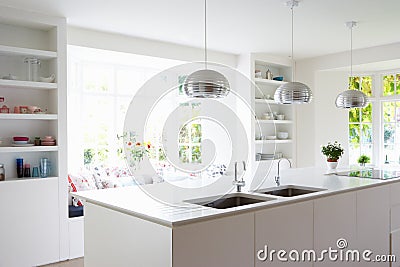 Kitchen In Modern Home Stock Photo