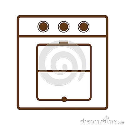 kitchen oven. Vector illustration decorative design Vector Illustration