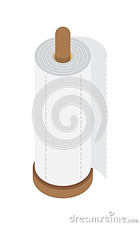 Kitchen paper towel Vector Illustration