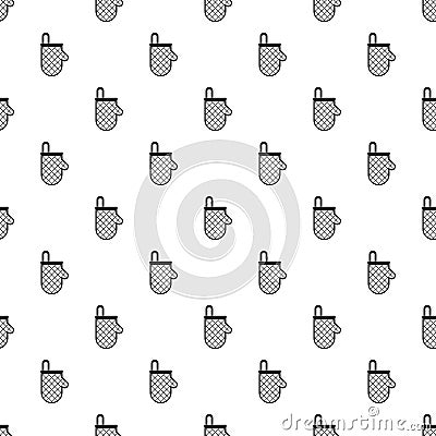 Kitchen protective glove pattern vector Vector Illustration