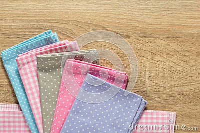 Kitchen rags in various colors Stock Photo