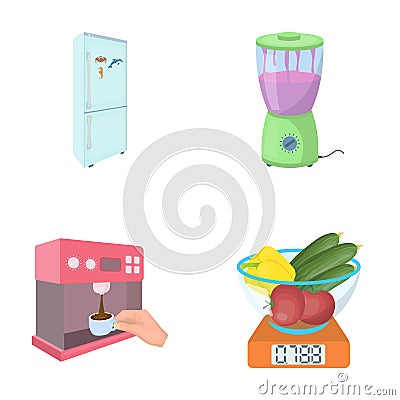 Kitchen, refreshment, restaurant and other web icon in cartoon style.buttons, numbers, food icons in set collection. Vector Illustration