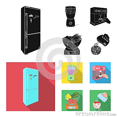 Kitchen, refreshment, restaurant and other web icon in black, flat style.buttons, numbers, food icons in set collection. Vector Illustration