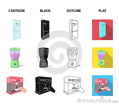 Kitchen, refreshment, restaurant and other web icon in cartoon,black,outline,flat style.buttons, numbers, food icons in Vector Illustration