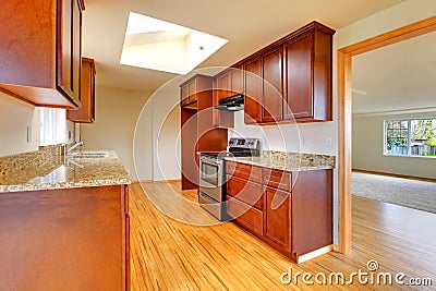 Kitchen room with velux windows Stock Photo