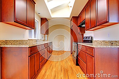 Kitchen room with velux windows Stock Photo