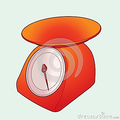 Kitchen scale vector Vector Illustration