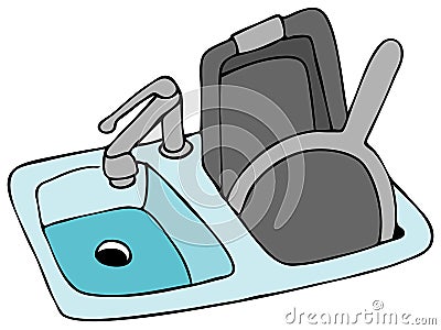 Kitchen Sink Vector Illustration