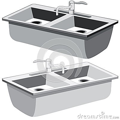 Kitchen Sink Vector Illustration