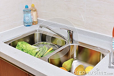 Kitchen sink Stock Photo