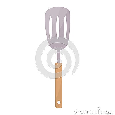 kitchen spatula with slits chef element icon Vector Illustration