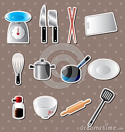 Kitchen stickers Vector Illustration