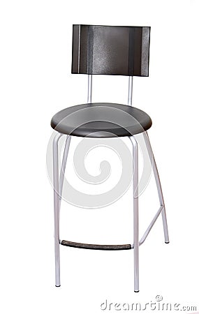 Kitchen stool black Stock Photo