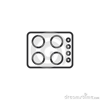 Kitchen Stove outline icon Vector Illustration