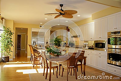 Kitchen Sunny Yellow Stock Photo