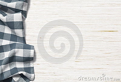 Kitchen table background with picnic cloth Stock Photo