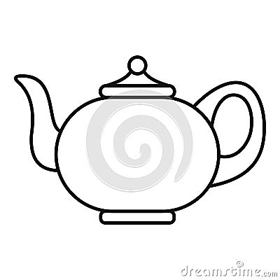 Kitchen teapot icon, outline style Cartoon Illustration