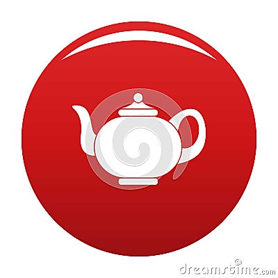 Kitchen teapot icon vector red Vector Illustration