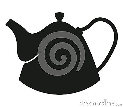kitchen teapot silhouette Vector Illustration